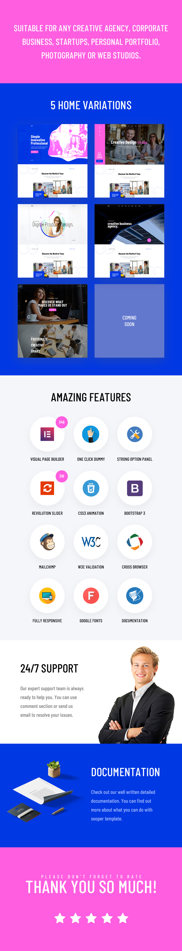 Yoox -  Creative One Page & Parallax WordPress Theme