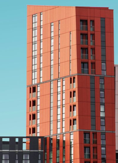 Triangle Concrete House on lake